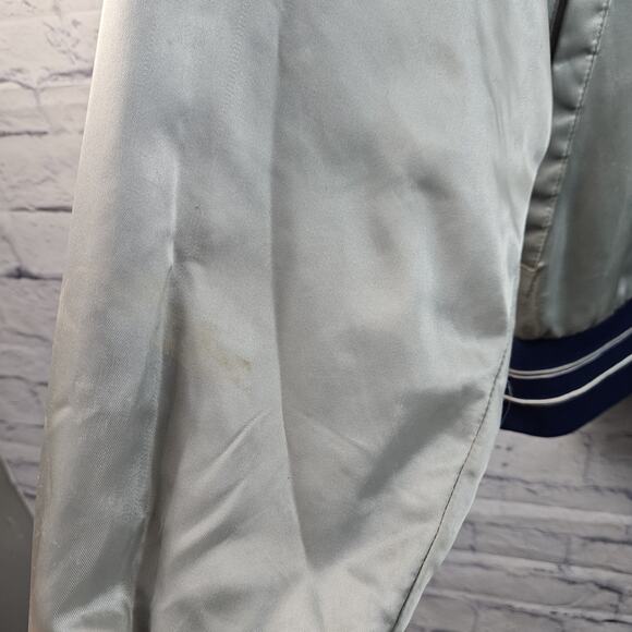 VTG Lite Beer Jacket Mens LT Satin Bomber Lined Varsity Coach Beer USA 80s - Picture 7 of 10